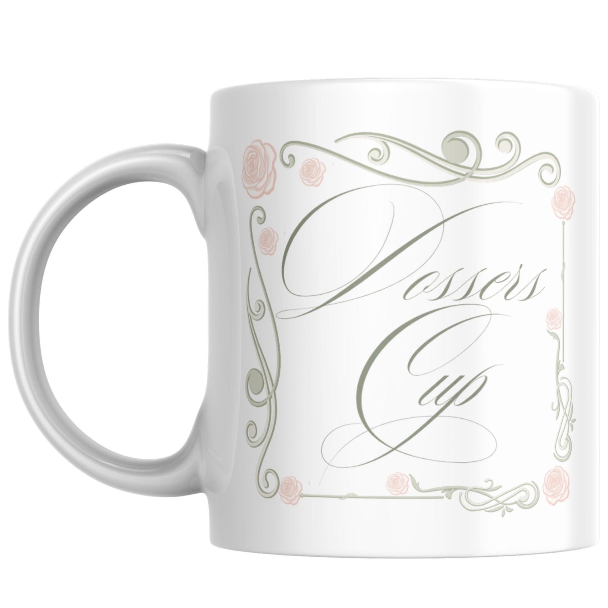Dossers Cup, Traveller Mug, Rose Design Tea Mug for Non Travellers