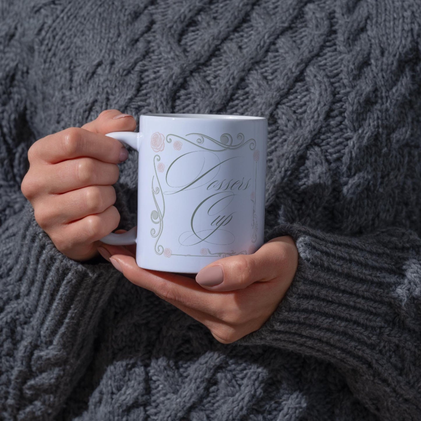 Dossers Cup, Traveller Mug, Rose Design Tea Mug for Non Travellers