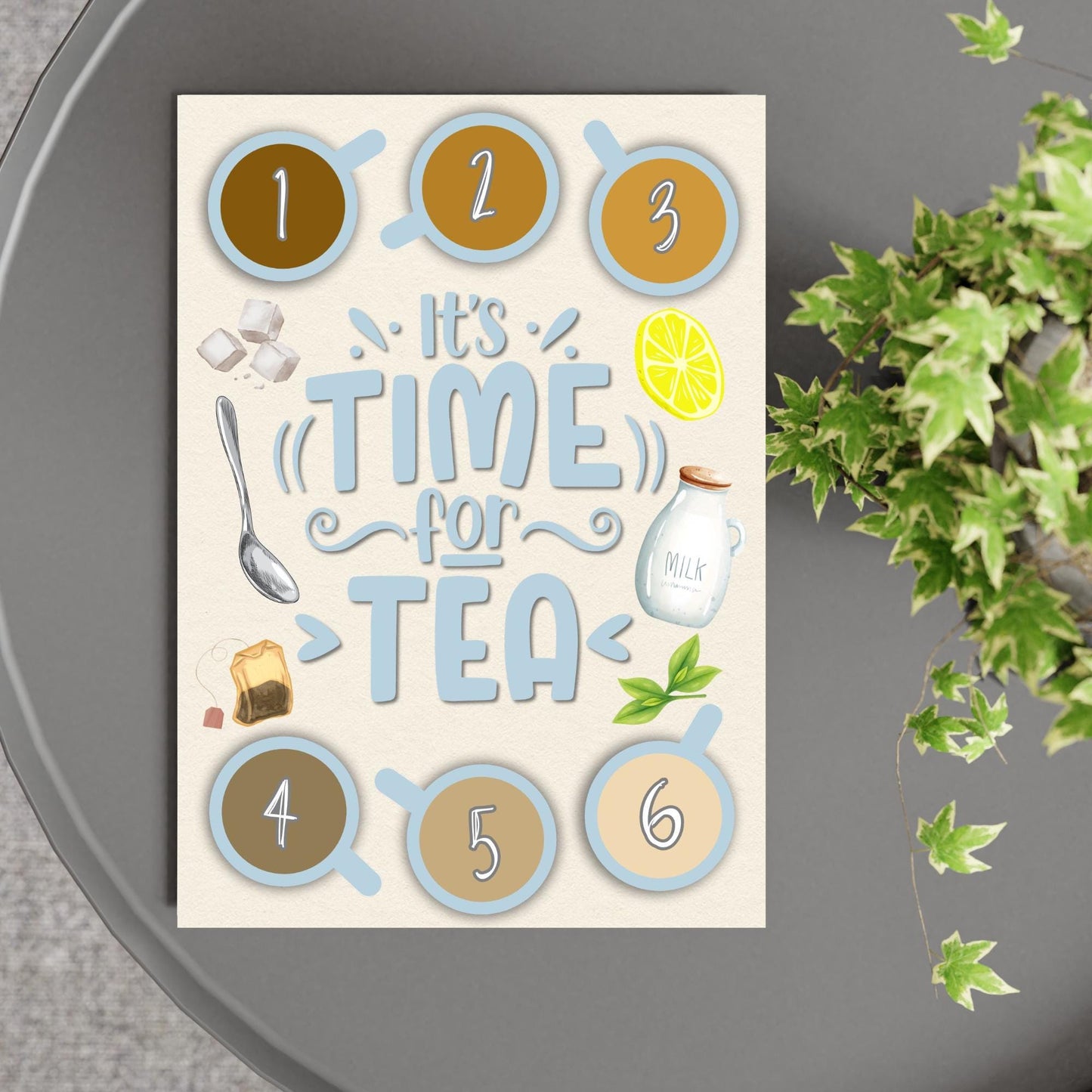 Kitchen Tea Choice Poster, Tea Chart, Tea Menu, Print for Kitchen, Teapot, Gift for Tea lover