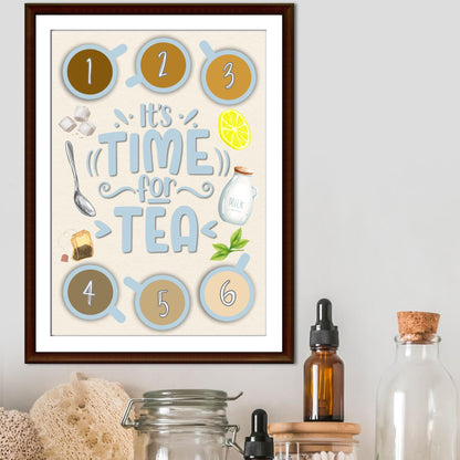 Kitchen Tea Choice Poster, Tea Chart, Tea Menu, Print for Kitchen, Teapot, Gift for Tea lover