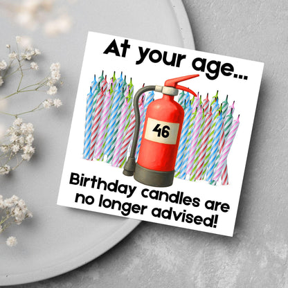 Custom Birthday Card, Birthday Candles, Funny Card for Mum, Card for Dad, Personalised Age Option.