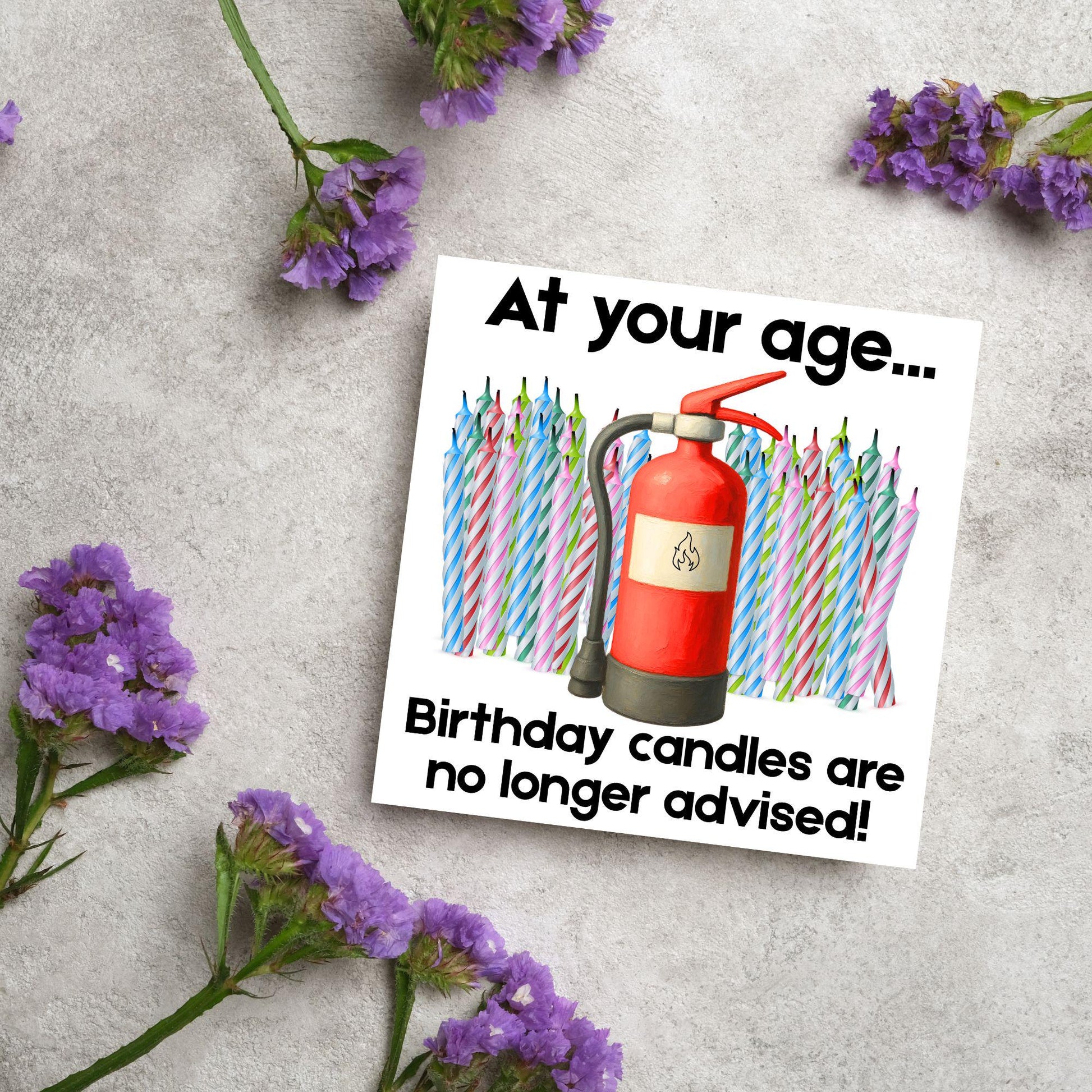 Custom Birthday Card, Birthday Candles, Funny Card for Mum, Card for Dad, Personalised Age Option.