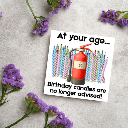 Custom Birthday Card, Birthday Candles, Funny Card for Mum, Card for Dad, Personalised Age Option.