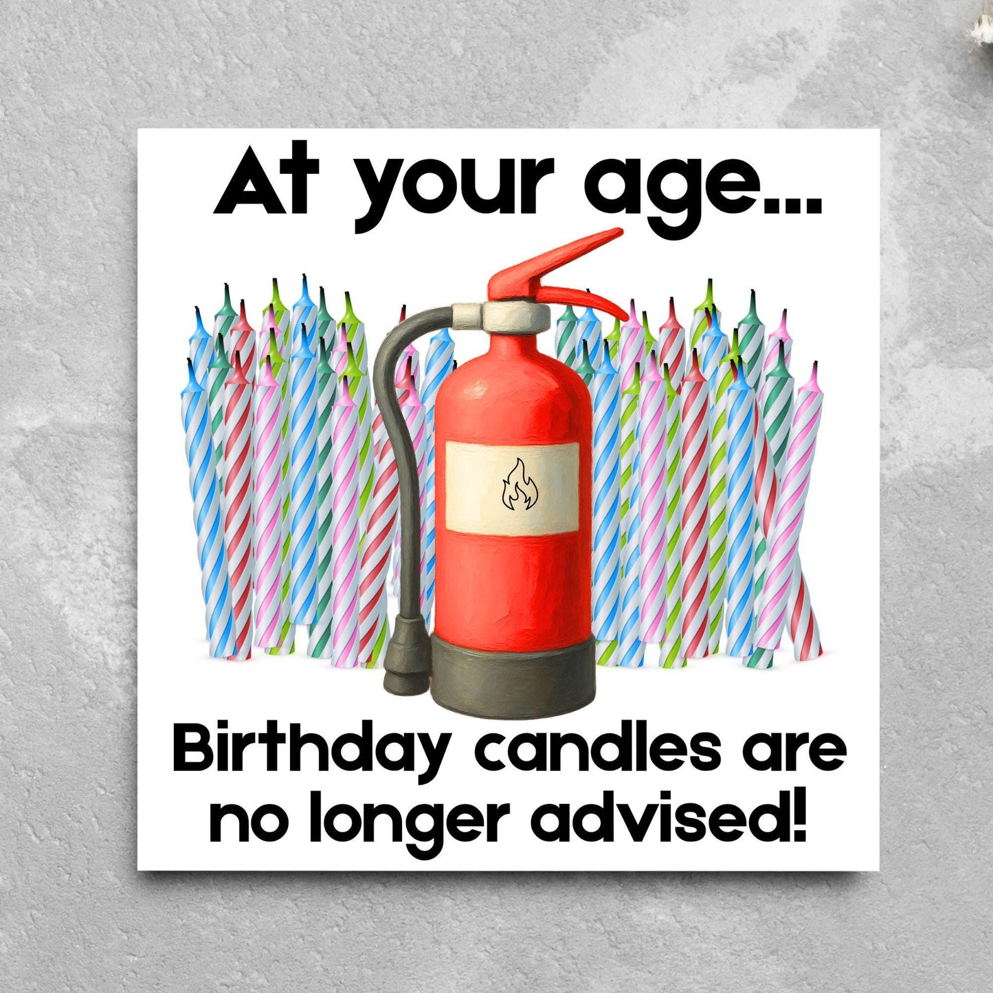 Custom Birthday Card, Birthday Candles, Funny Card for Mum, Card for Dad, Personalised Age Option.