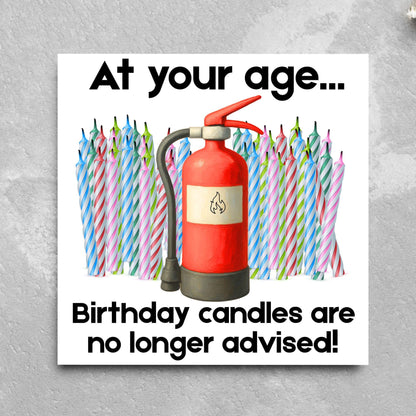 Custom Birthday Card, Birthday Candles, Funny Card for Mum, Card for Dad, Personalised Age Option.