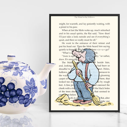 Wind in the Willows Inspired Book Prints, Choice of Characters, Literary A4 Poster, Book Wall Art