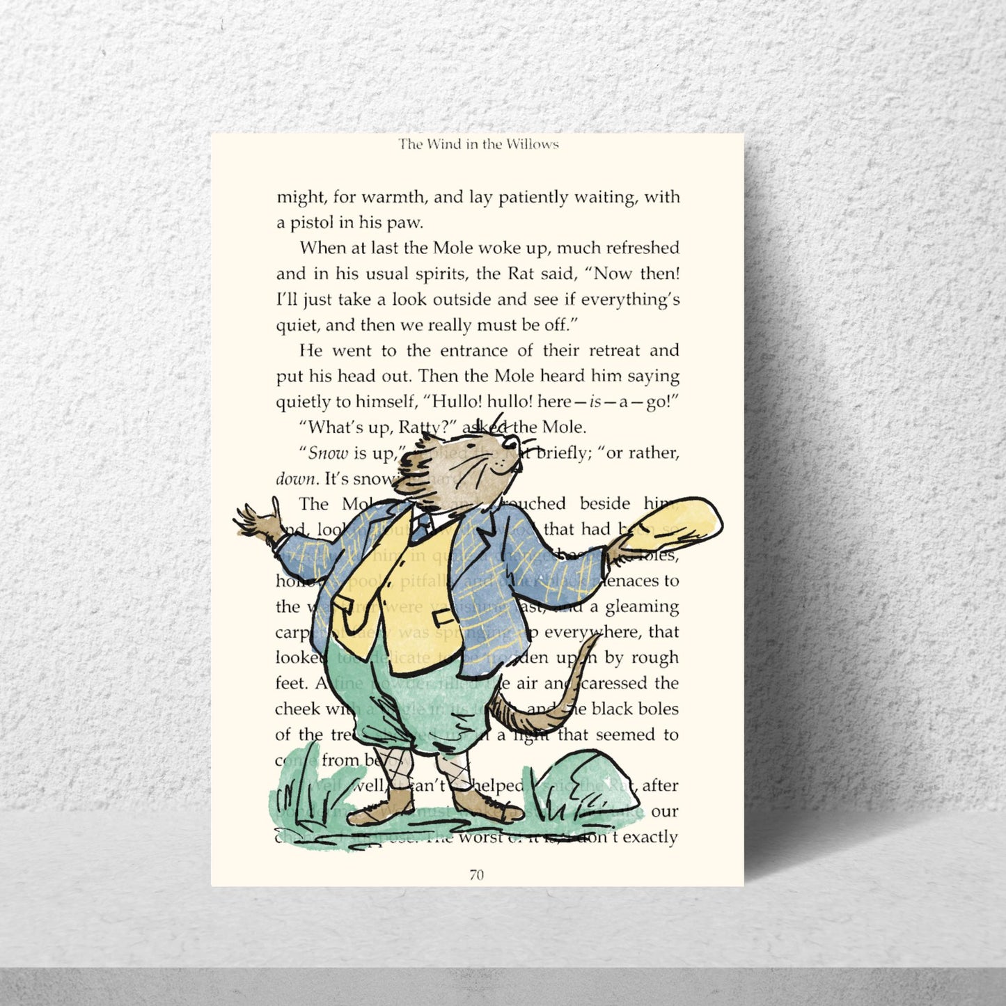 Wind in the Willows Inspired Book Prints, Choice of Characters, Literary A4 Poster, Book Wall Art
