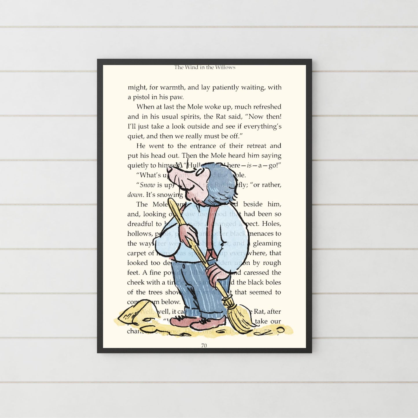 Wind in the Willows Inspired Book Prints, Choice of Characters, Literary A4 Poster, Book Wall Art