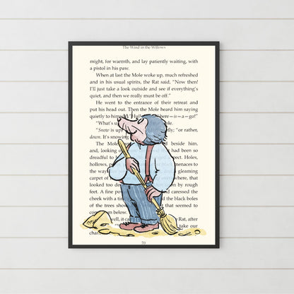 Wind in the Willows Inspired Book Prints, Choice of Characters, Literary A4 Poster, Book Wall Art