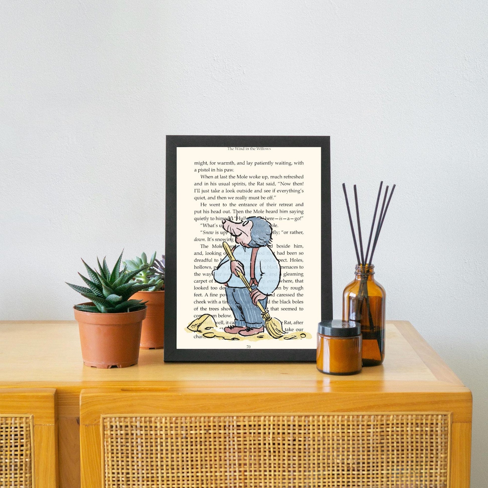 Wind in the Willows Inspired Book Prints, Choice of Characters, Literary A4 Poster, Book Wall Art
