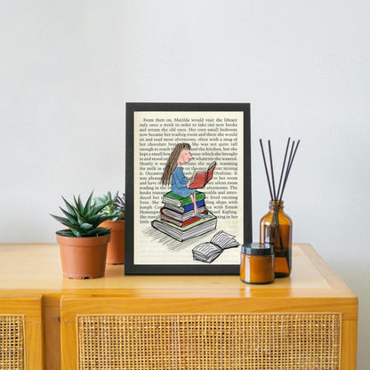 Matilda Inspired A4 Print, High Quality Wall Art, Book Art, Roald Dahl Nursery Decor