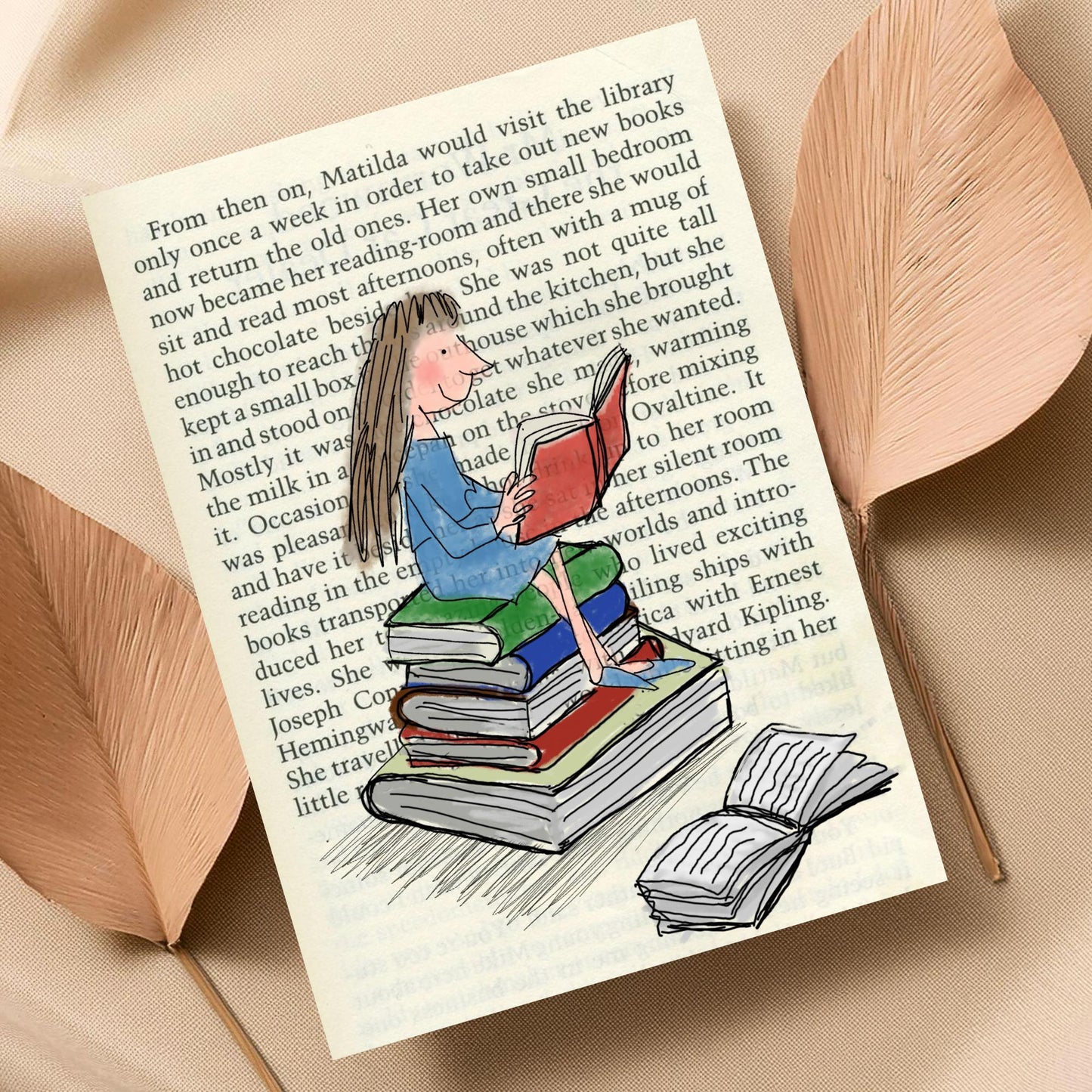 Matilda Inspired A4 Print, High Quality Wall Art, Book Art, Roald Dahl Nursery Decor