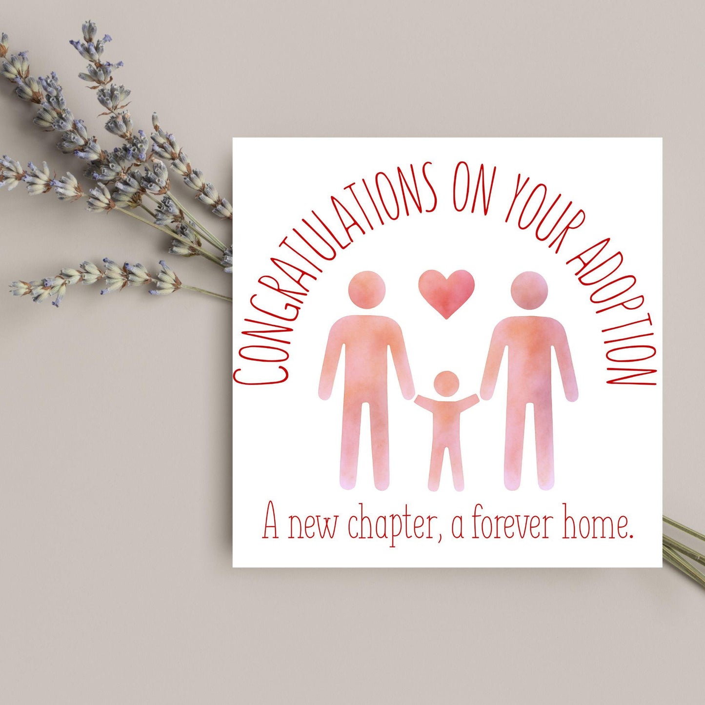 Congratulations on your Adoption Card, Adopted Child Card, New Family Greetings Card