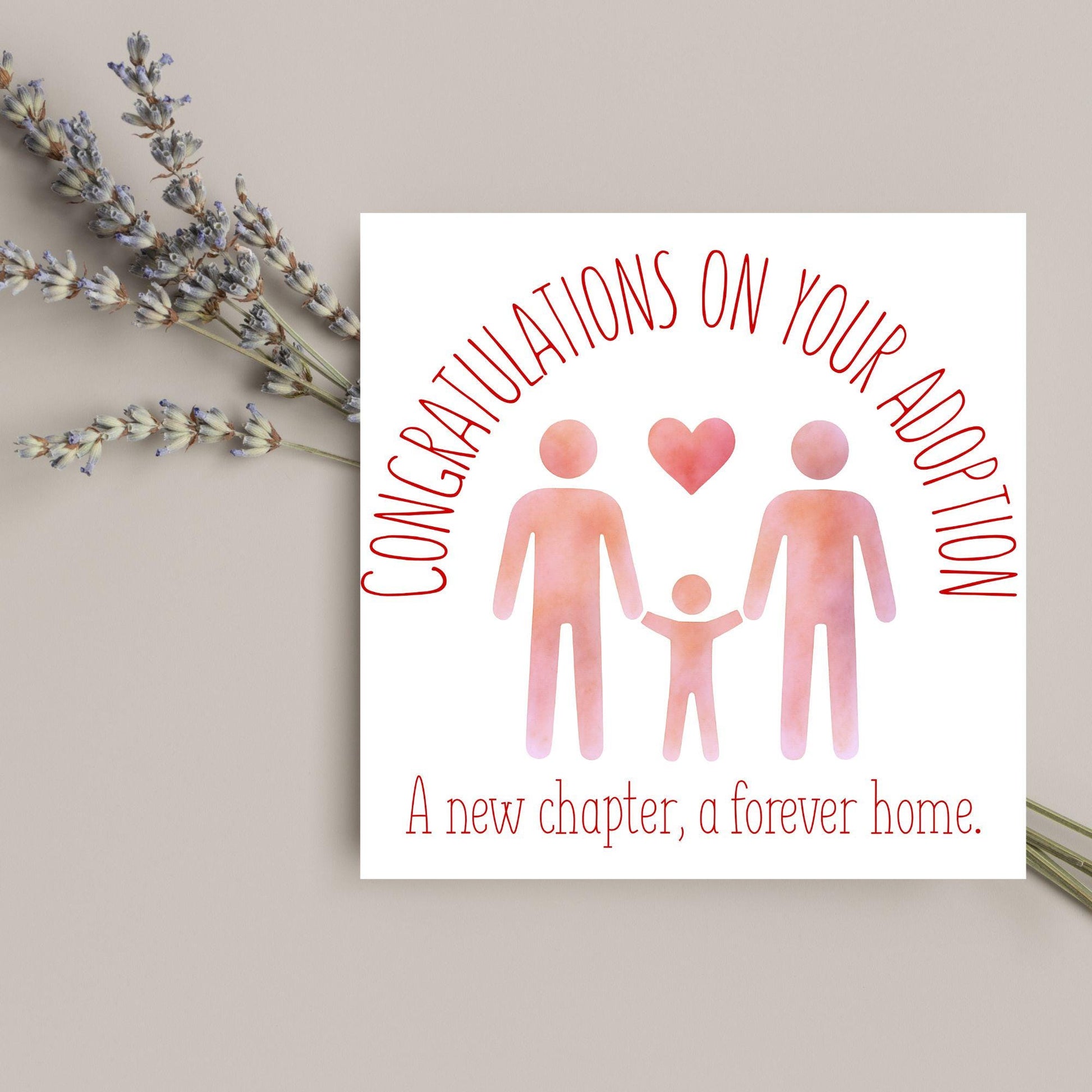 Congratulations on your Adoption Card, Adopted Child Card, New Family Greetings Card