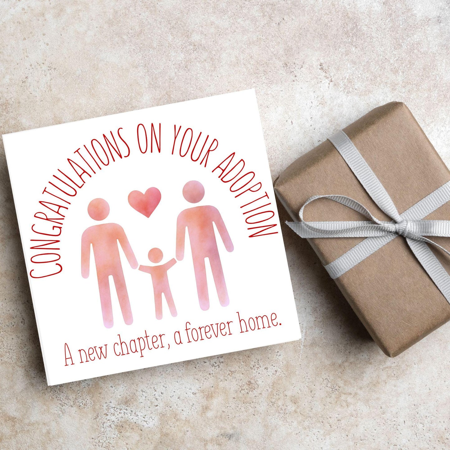 Congratulations on your Adoption Card, Adopted Child Card, New Family Greetings Card