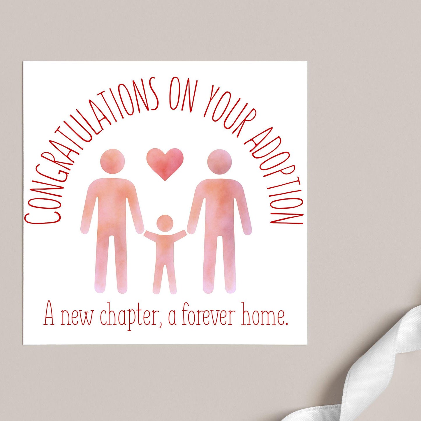 Congratulations on your Adoption Card, Adopted Child Card, New Family Greetings Card