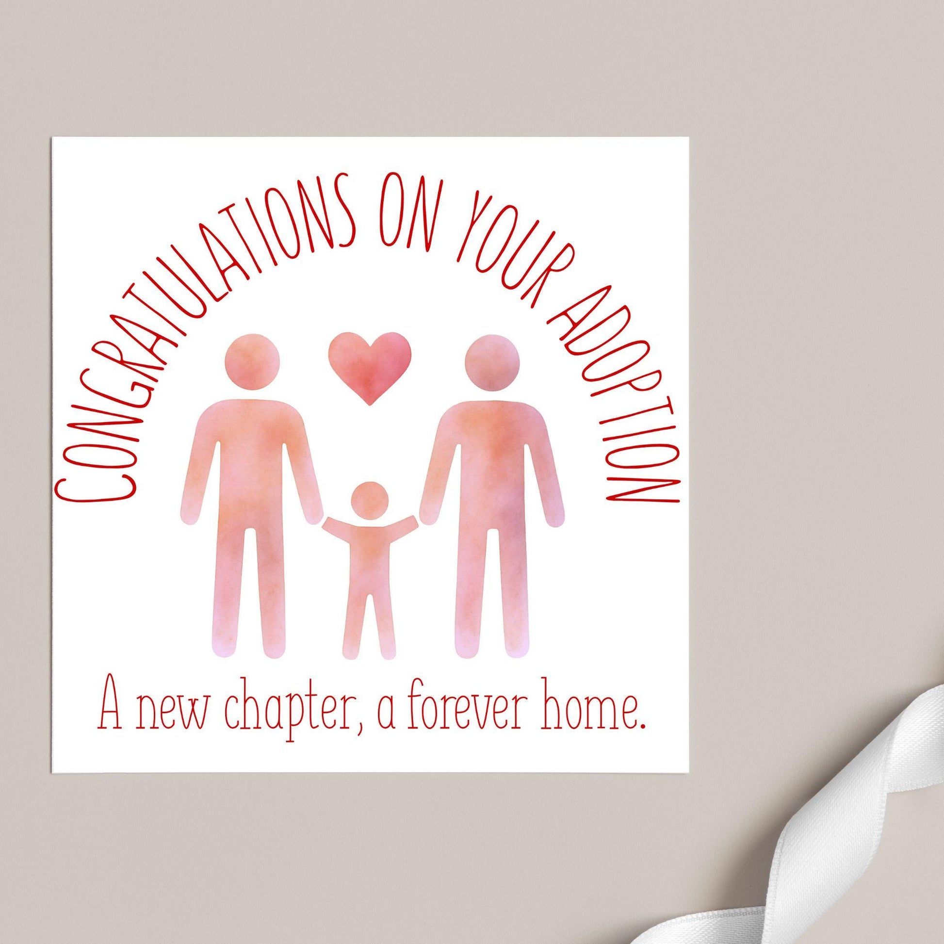 Congratulations on your Adoption Card, Adopted Child Card, New Family Greetings Card