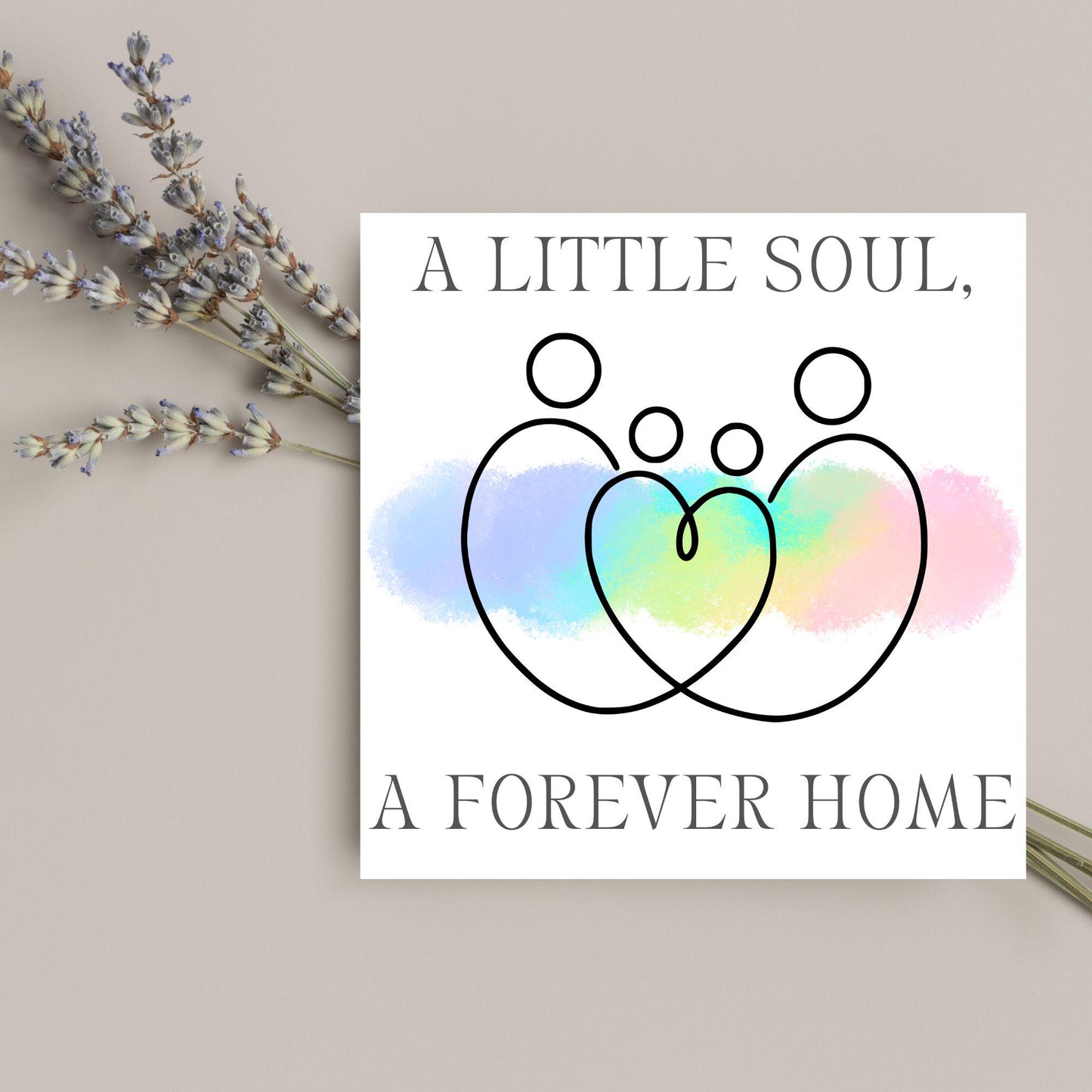 Congratulations on your Adoption Card, Adopted Child Card, New Family Greetings Card
