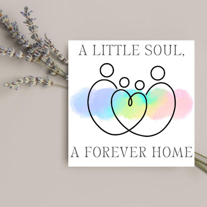 Congratulations on your Adoption Card, Adopted Child Card, New Family Greetings Card