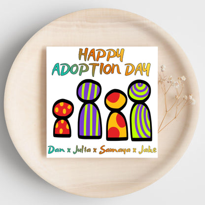 Personalised Congratulations on your Adoption Card, Adopted Child Card, New Family Greetings Card