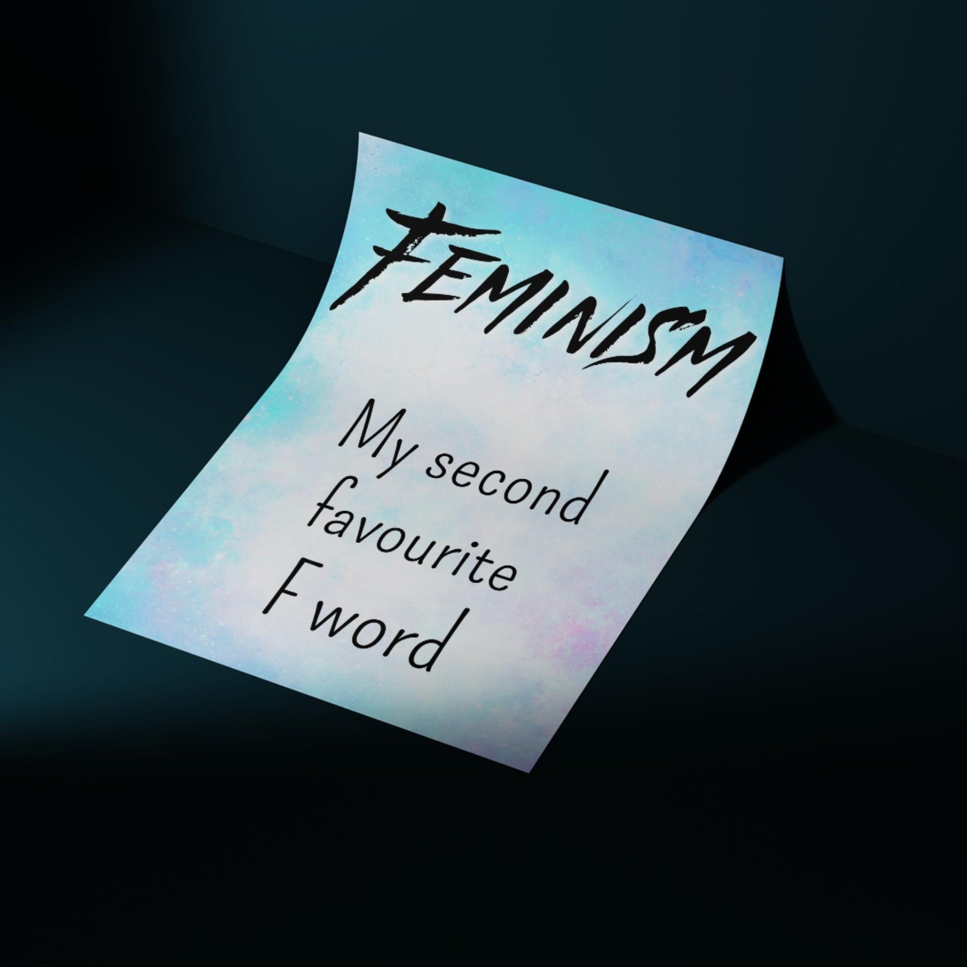 Feminist Poster, Quirky Wall Art, Choice of colours, Feminism Art, Rude A4 Poster, Women's Rights, F Word Poster Print
