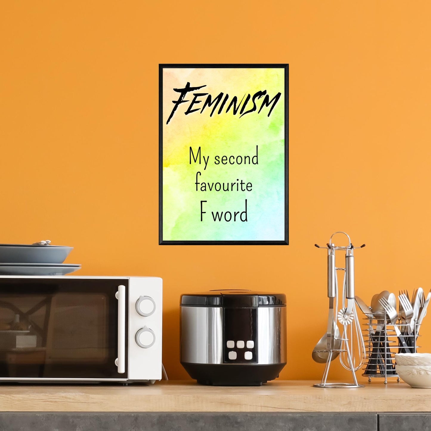 Feminist Poster, Quirky Wall Art, Choice of colours, Feminism Art, Rude A4 Poster, Women's Rights, F Word Poster Print