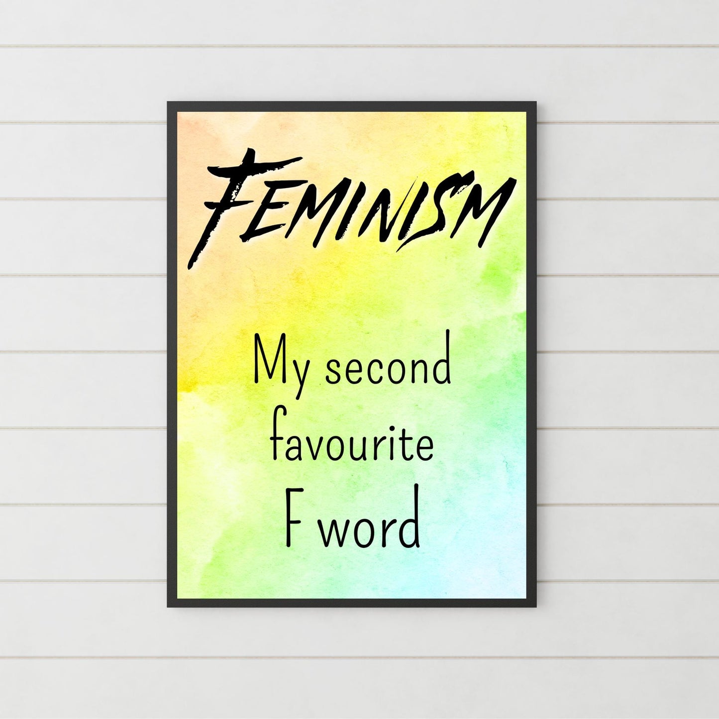 Feminist Poster, Quirky Wall Art, Choice of colours, Feminism Art, Rude A4 Poster, Women's Rights, F Word Poster Print