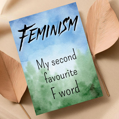 Feminist Poster, Quirky Wall Art, Choice of colours, Feminism Art, Rude A4 Poster, Women's Rights, F Word Poster Print
