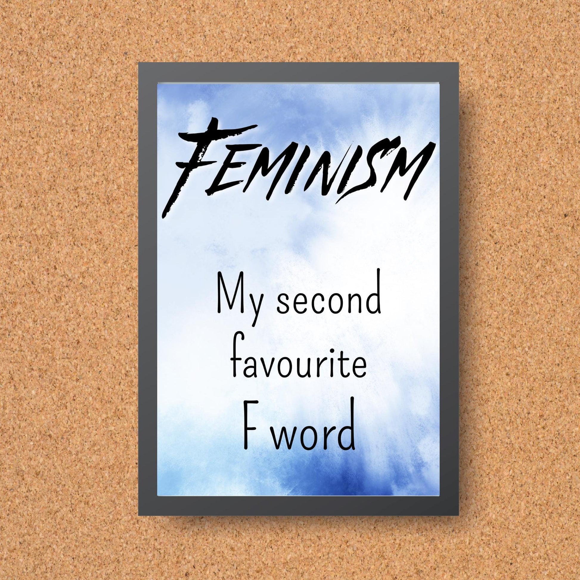 Feminist Poster, Quirky Wall Art, Choice of colours, Feminism Art, Rude A4 Poster, Women's Rights, F Word Poster Print