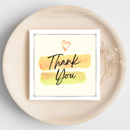 Thank You Card, Multiple Colour Options, Thanks card for Friend, Gratititude, Watercolour Design