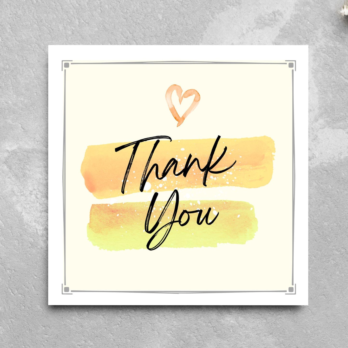 Thank You Card, Multiple Colour Options, Thanks card for Friend, Gratititude, Watercolour Design