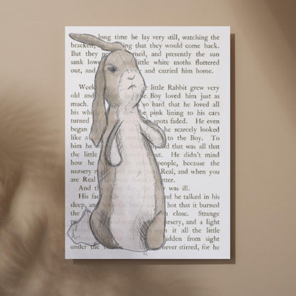 The Velveteen Rabbit Inspired A4 Print, Book Art, Nursery Wall Decor, Literature Poster