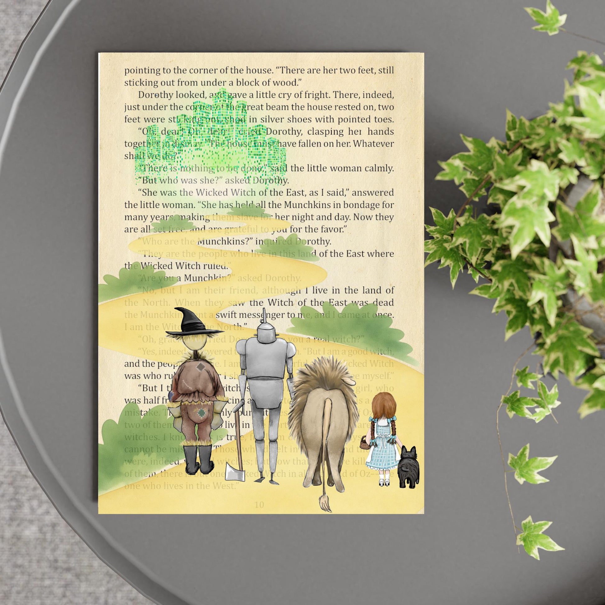 The Wonderful Wizard of Oz Inspired A4 Print, Book Art, Nursery Wall Decor, Literature Poster