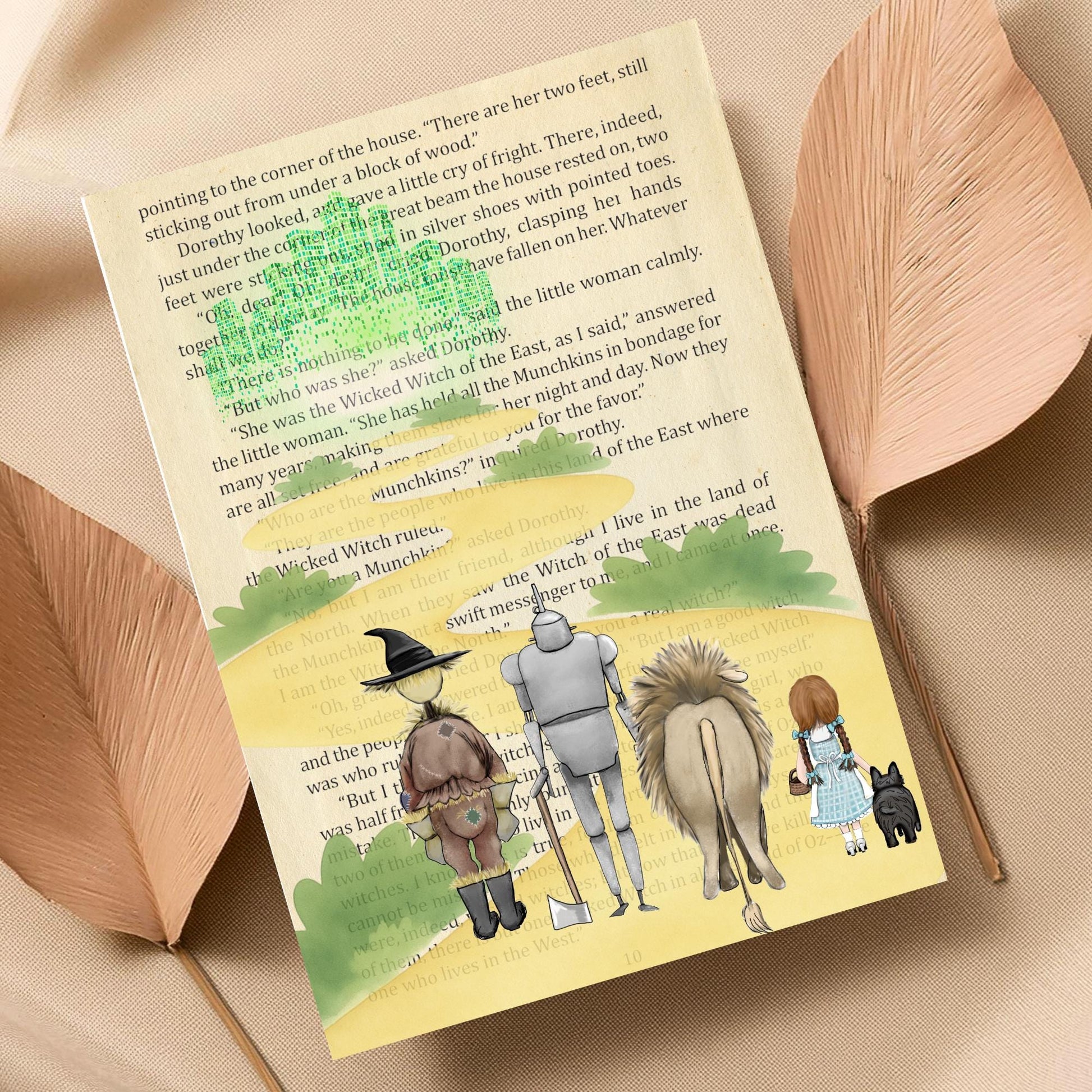 The Wonderful Wizard of Oz Inspired A4 Print, Book Art, Nursery Wall Decor, Literature Poster