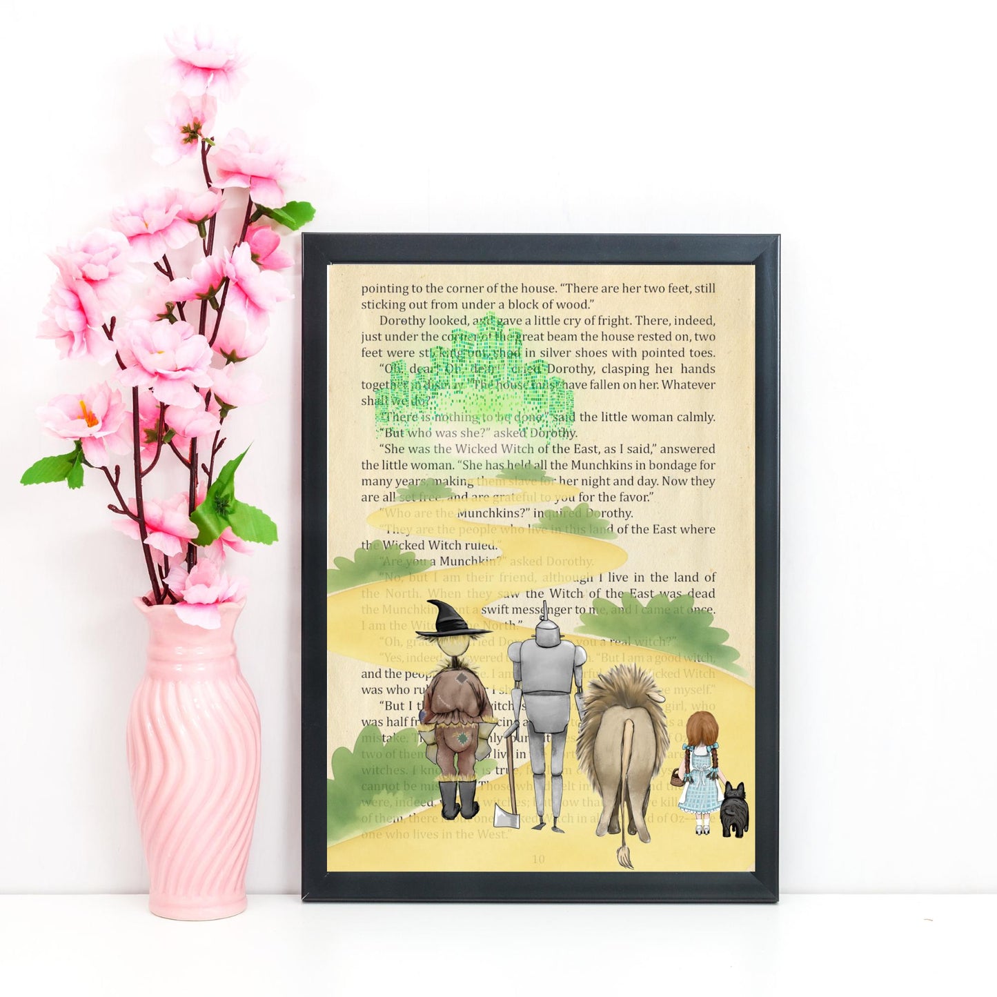 The Wonderful Wizard of Oz Inspired A4 Print, Book Art, Nursery Wall Decor, Literature Poster