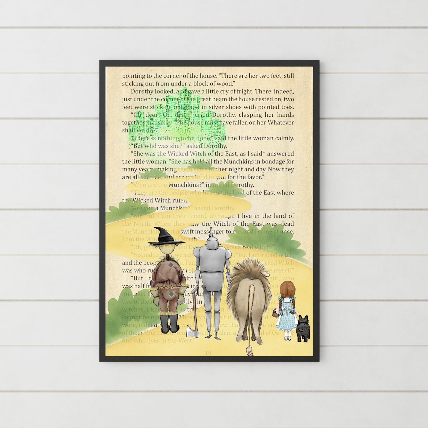 The Wonderful Wizard of Oz Inspired A4 Print, Book Art, Nursery Wall Decor, Literature Poster