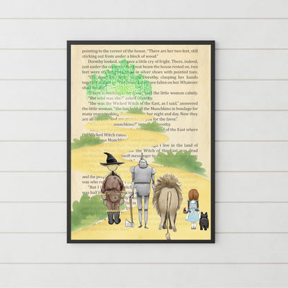 The Wonderful Wizard of Oz Inspired A4 Print, Book Art, Nursery Wall Decor, Literature Poster