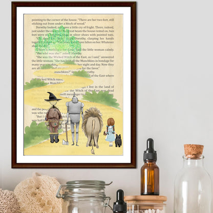 The Wonderful Wizard of Oz Inspired A4 Print, Book Art, Nursery Wall Decor, Literature Poster