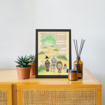 The Wonderful Wizard of Oz Inspired A4 Print, Book Art, Nursery Wall Decor, Literature Poster