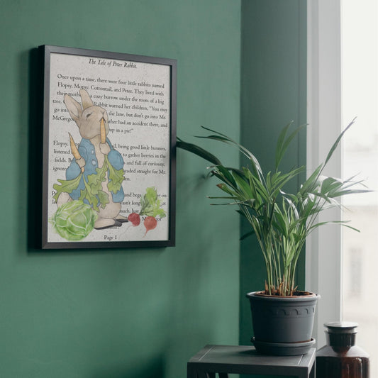 Peter Rabbit Inspired A4 Print, Book Art, Nursery Wall Decor, Literature Poster