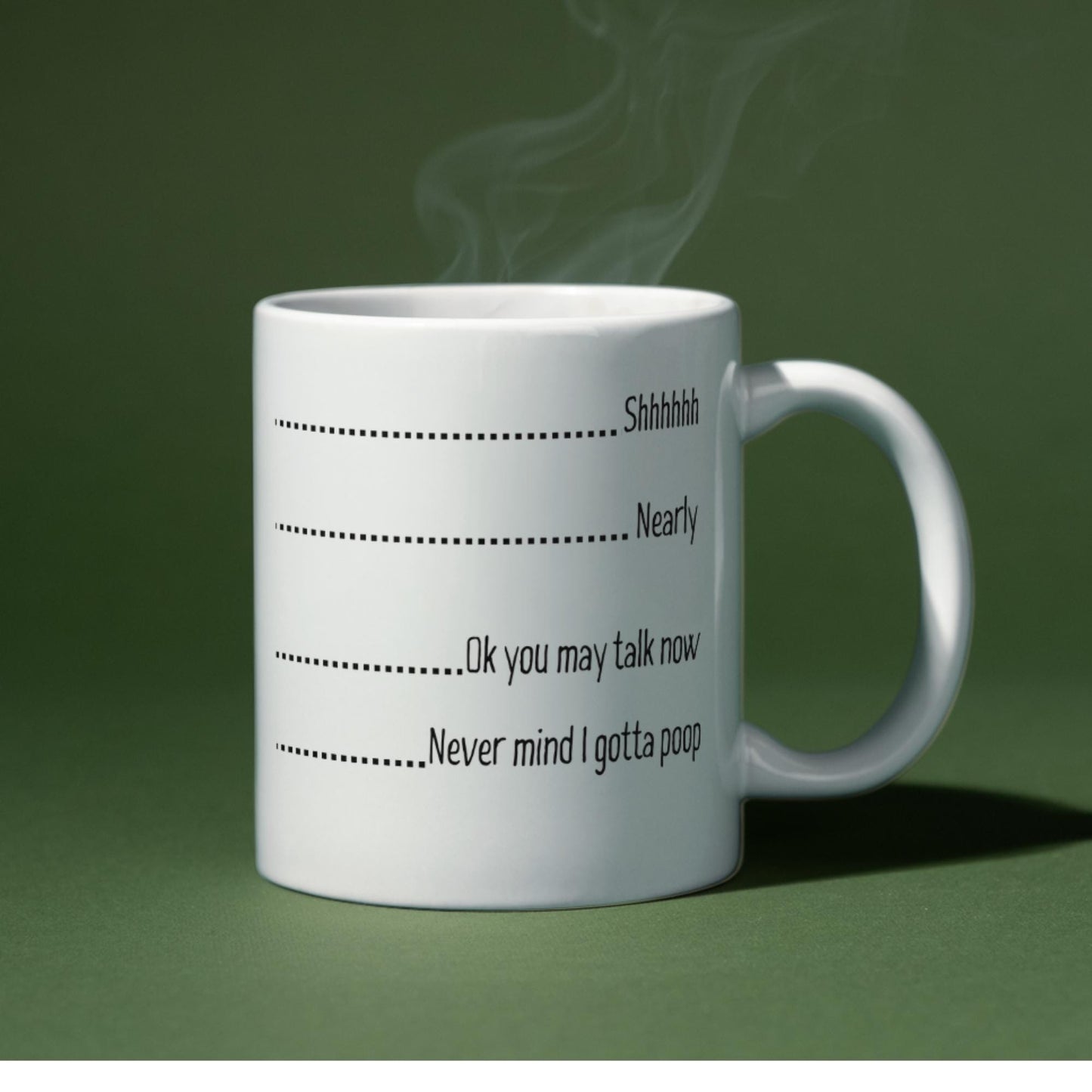 Coffee Levels Mug, Ceramic Coffee Cup, Funny Office Gift for Caffeine Addict