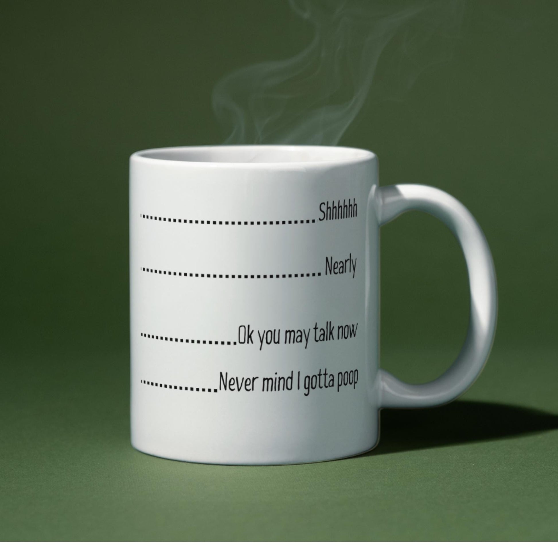 Coffee Levels Mug, Ceramic Coffee Cup, Funny Office Gift for Caffeine Addict