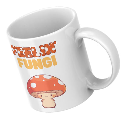 Feeling Fungi Mug, Ceramic Coffee Cup, Mushroom Mug, Funny Gift