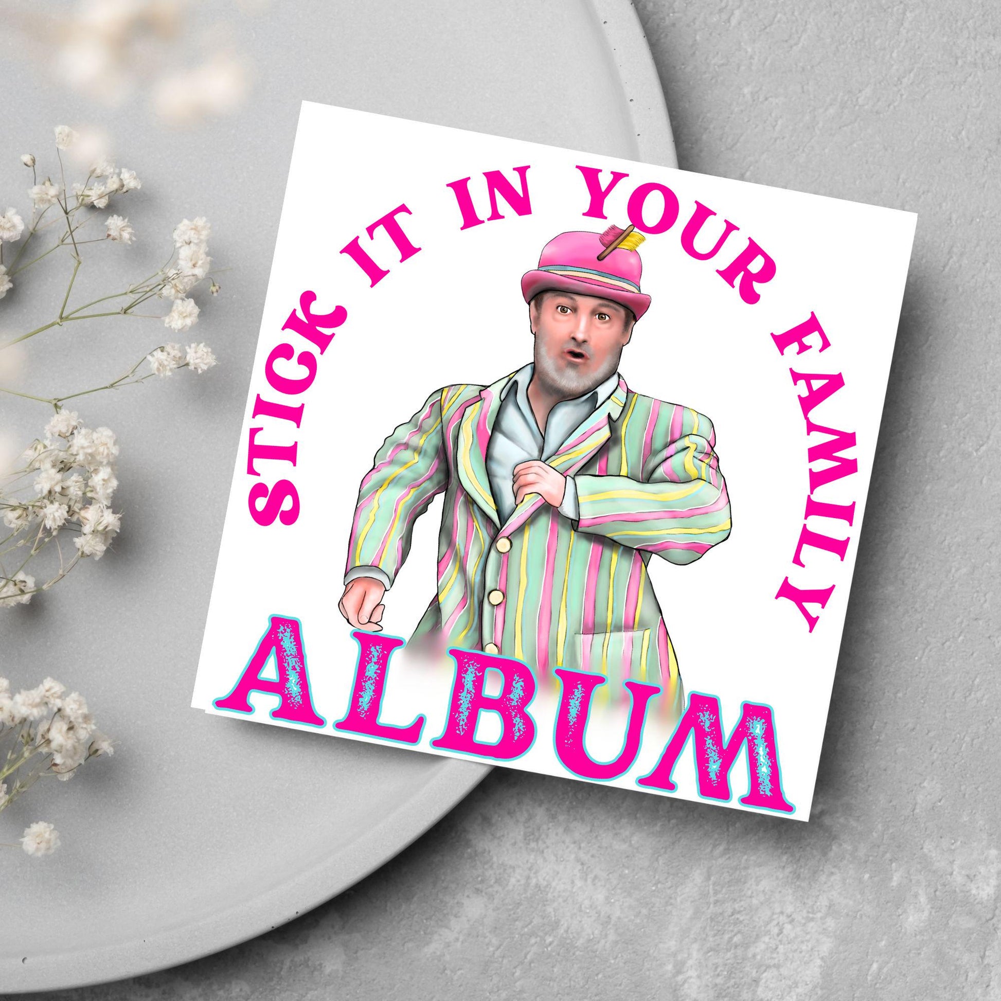 David Mitchell Family Album Any Occasion Card, Last One Laughing Birthday Card for Him, Card for Her, Funny Birthday Card, Anniversary Card