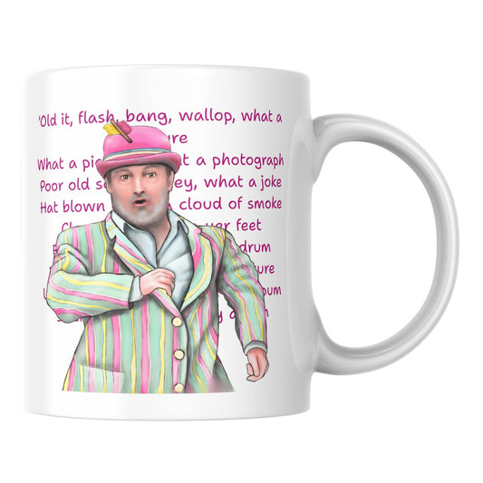 Last One Laughing Mug, Ceramic Coffee Cup, David Mitchell, Funny Gift, Flash Bang Wallop