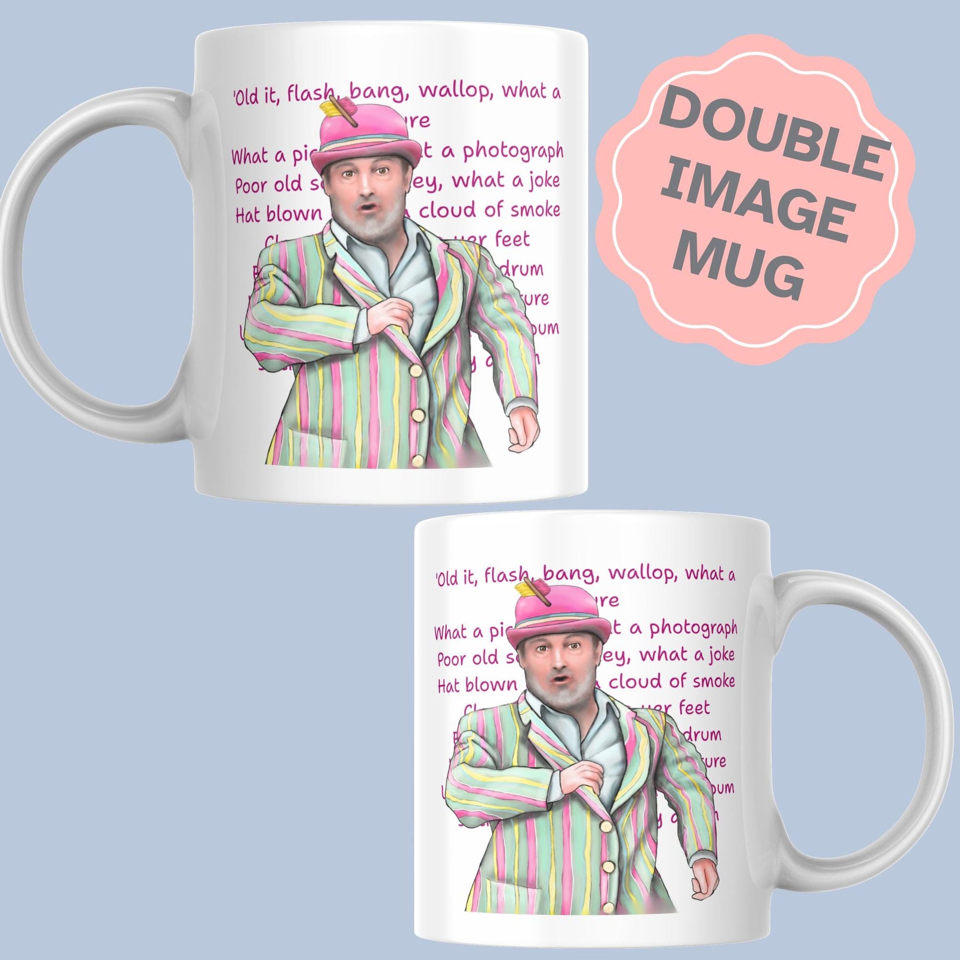 Last One Laughing Mug, Ceramic Coffee Cup, David Mitchell, Funny Gift, Flash Bang Wallop