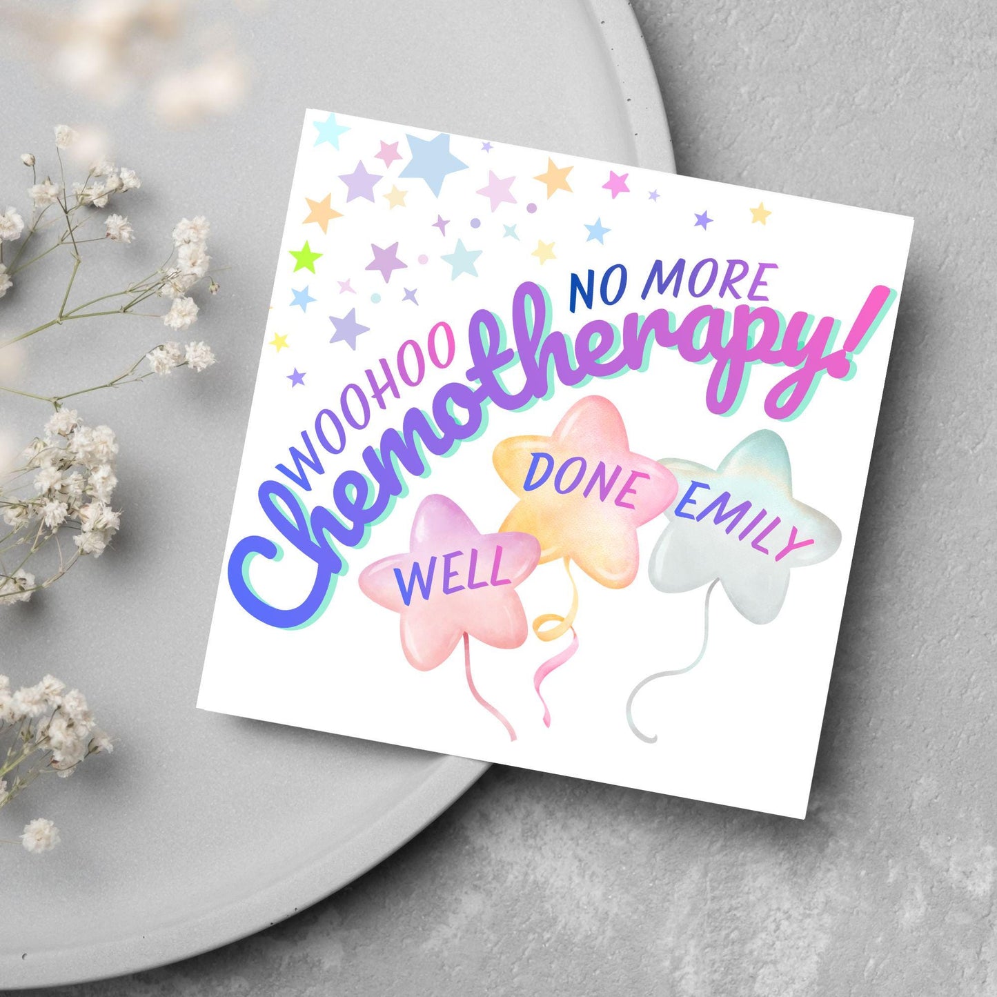 Personalised Congratulations Card, End of Chemo, Finished Treatment, Remission, Well Done, Beat Cancer Card, Chemotherapy