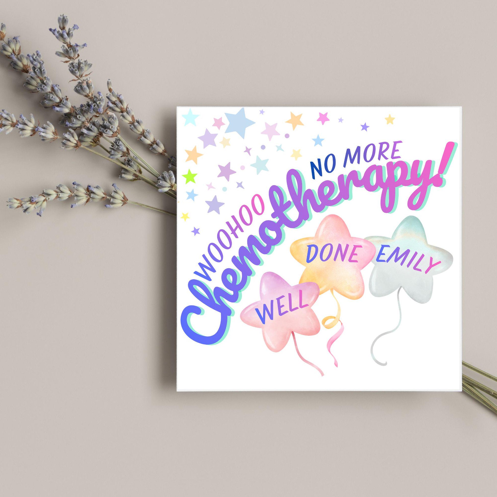Personalised Congratulations Card, End of Chemo, Finished Treatment, Remission, Well Done, Beat Cancer Card, Chemotherapy