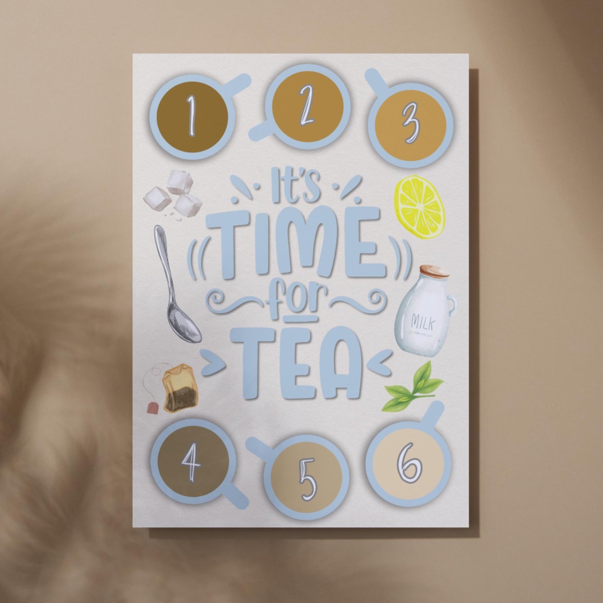 Kitchen Tea Choice Poster, Tea Chart, Tea Menu, Print for Kitchen, Teapot, Gift for Tea lover