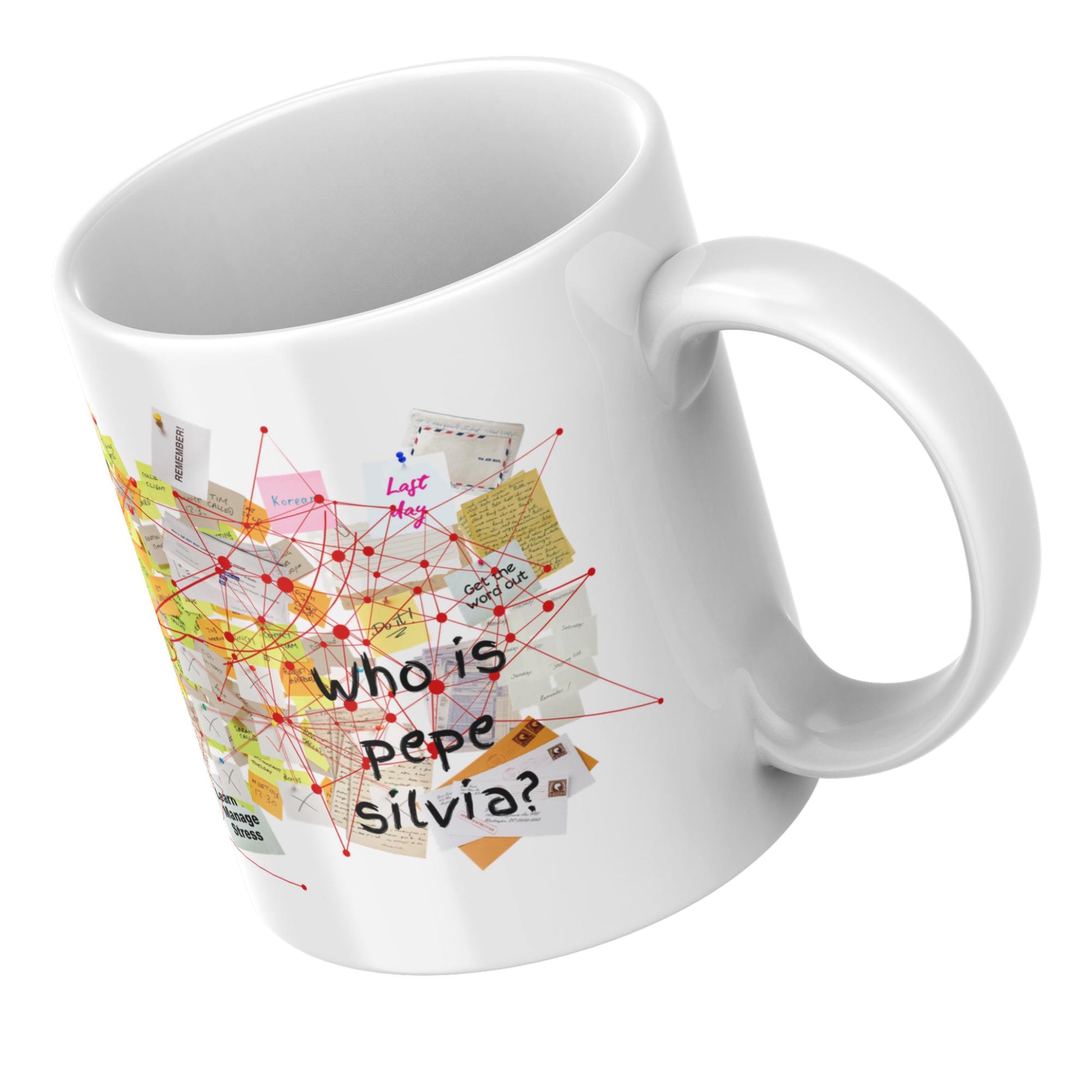 It's Always Sunny In Philadelphia Mug, Charlie Conspiracy, Pepe Silvia Doesn't Exist, Charlie Kelly Mailroom